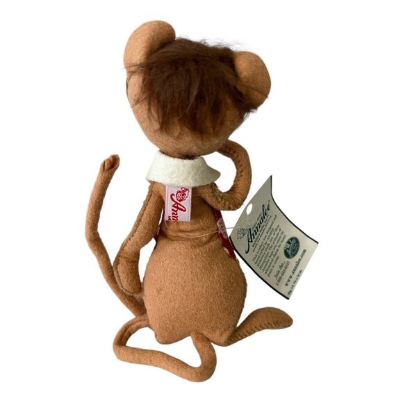 Annalee Dolls Vtg 1999 Sweetheart Boy Mouse Valentine Tags 7" Poseable with Tags - Picture 6 of 13